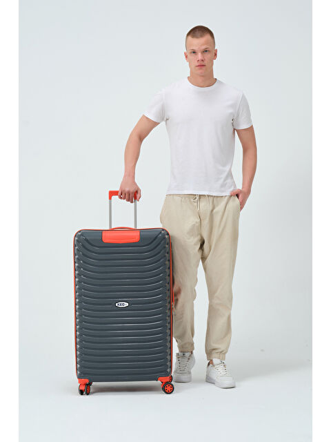 Keo Plus Büyük Boy Füme-Turuncu PP Valiz - S000401183-37489