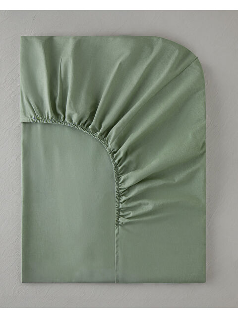 English Home Pure Pamuklu King Size Lastikli Çarşaf 180x200 cm Çağla Yeşili - S000526806-14939