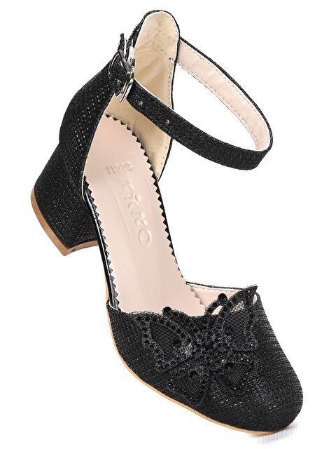 Kiko Kids Zete Kum Simli Kız Çocuk 4 Cm Topuklu Abiye Ayakkabı - S000464974-19351