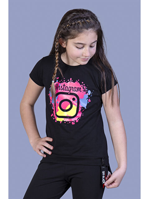 Toontoykids Kız Çocuk Renkli Baskılı Tişört