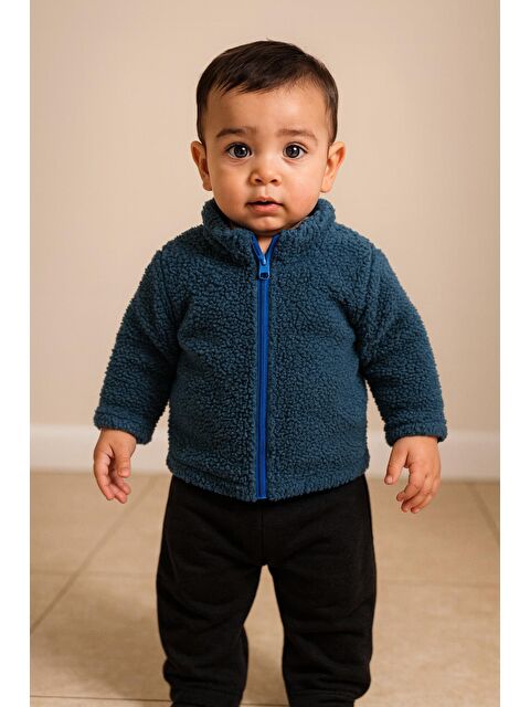 Luess Unisex Bebek Astarlı Fermuarlı Pelüş Mont - S000434878-20019