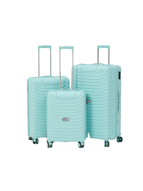 Keo Plus 3’lü Set Turkuaz PP Valiz - S000401201-20055
