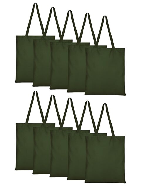 Bagg 10 Adet Koyu Yeşil Bez Çanta - S000327040-19416