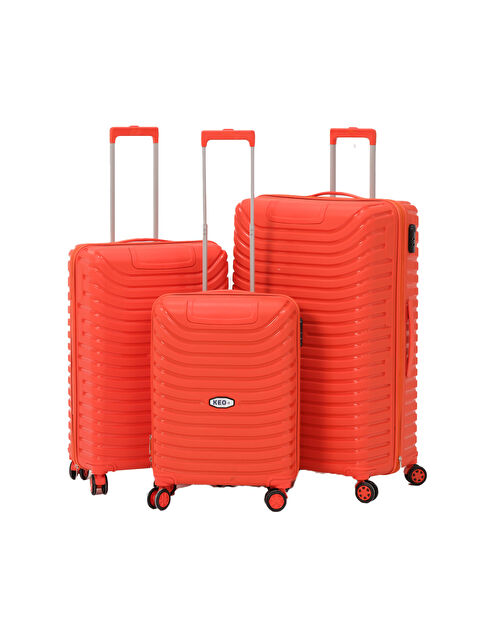Keo Plus 3’lü Set Turuncu PP Valiz - S000401201-20013