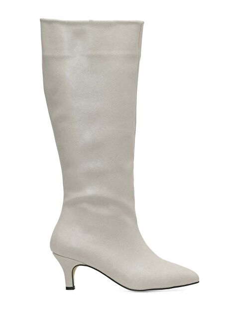 Butigo HELLY 3PR Bej Kadın Topuklu Çizme - S000118862-19928