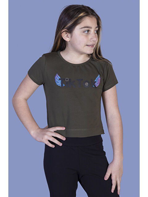 Toontoykids Kız Çocuk Ön Arka Baskılı Tişört