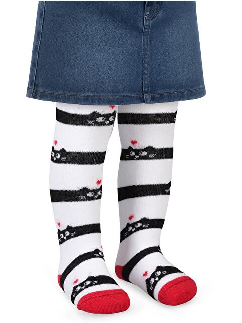 Civil Baby 6-18 Ay Bebek Kız Külotlu Çorap - Beyaz 12 Ay - S000485068-20063