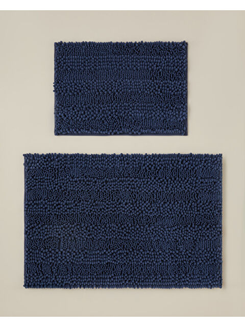 English Home Big and Tiny Kaydırmaz Taban Banyo Paspası Seti 60x90 + 40x60 cm Mavi - S000530892-17234