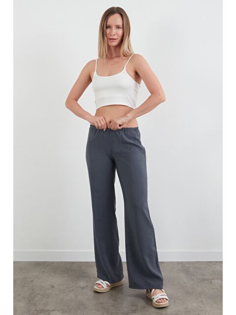 Fullamoda Beli Lastikli Düşük Bel Modal Palazzo Pantolon - S000380711-29666