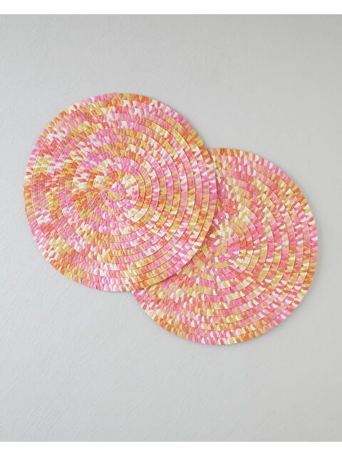 English Home Spinora Kağıt 2'li Amerikan Servis 38 cm Pembe - Turuncu - S000530899-2493