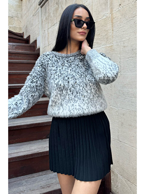 Gülseli Kadın Desenli Taş Detaylı Triko Kazak - S000289887-19351