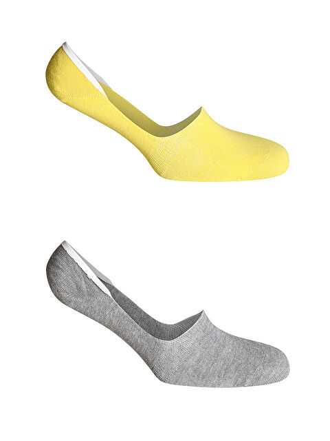 D'S damat North Ice 2'li Babet Basic Çorap GRİ-SARI