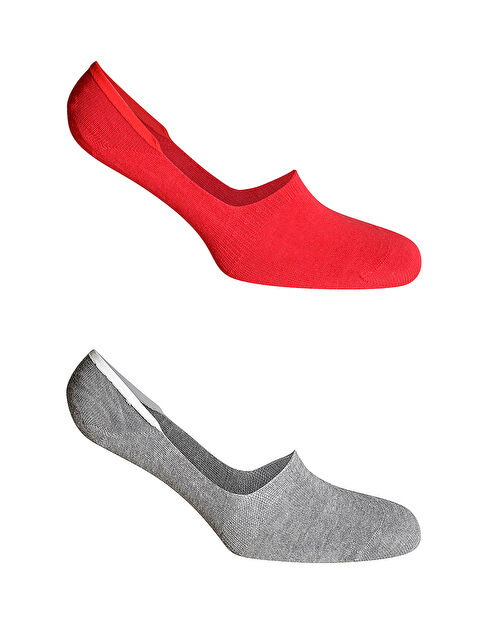 D'S damat North Ice 2'li Babet Basic Çorap KIRMIZI-GRİ