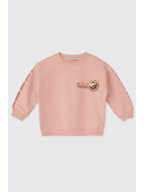 Panço Kız Bebek Pudra Sweatshirt