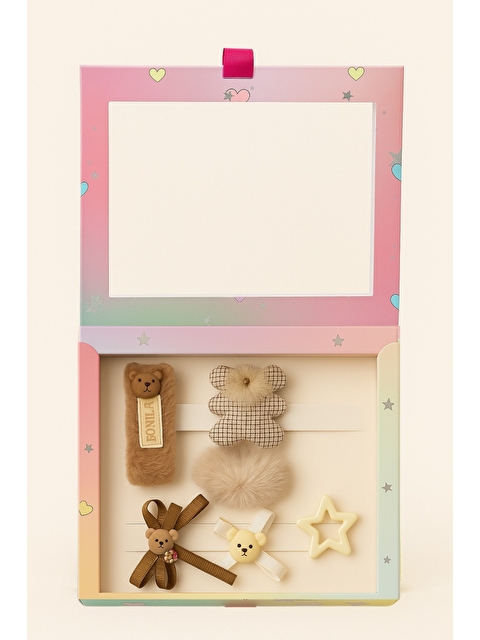 Katia And Bony Kız Çocuk 5'Li Teddy Toka Seti Kahverengi - S000475280-23173