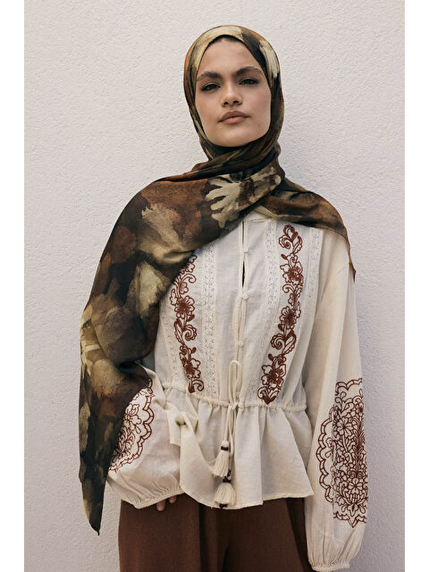 QEF Deluxe Summer Şal Lızy Hardal - S000395908-20074