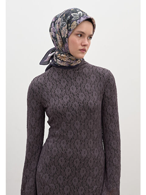 Fresh Scarfs Judıth Desen Pamuklu Viskon Eşarp Lavanta - S000458588-475