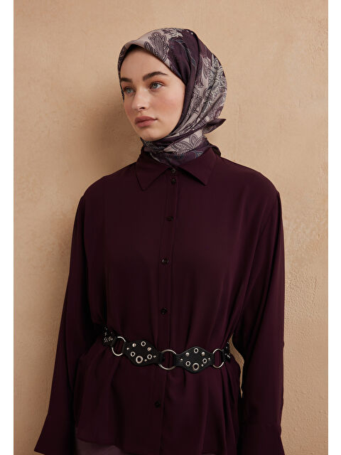 Fresh Scarfs Darıa Desen Pamuk İpek Eşarp Erik Çürüğü - S000423213-20036