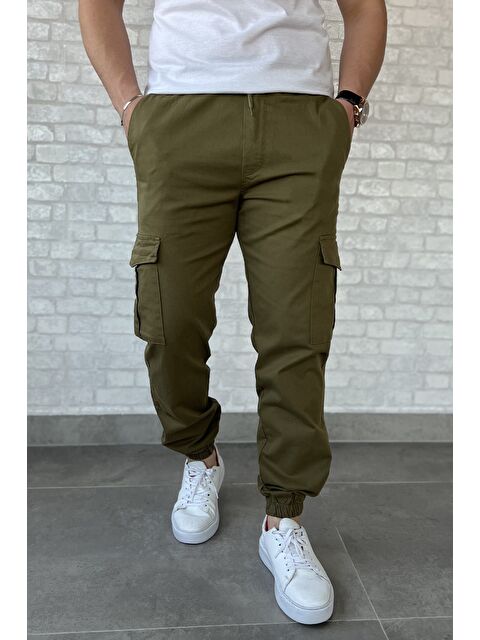 Mishar İtalia Bel Ve Paça Lastikli Kargo Cep Gabardin Erkek Pantolon - S000399894-18547
