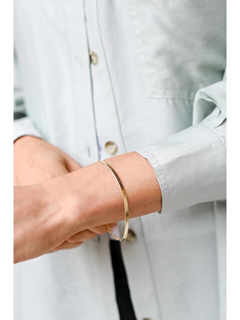 New Obsessions Paslanmaz Çelik Snake İtalyan Altın rengi Zincir Bileklik - S000185667-20076