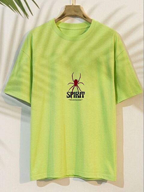 Trendseninle Lime Spirit Baskılı Tişört