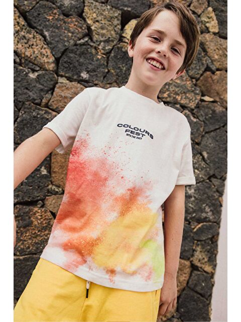 Boboli Renkli Baskılı Erkek Çocuk Tshirt - S000428577-23173