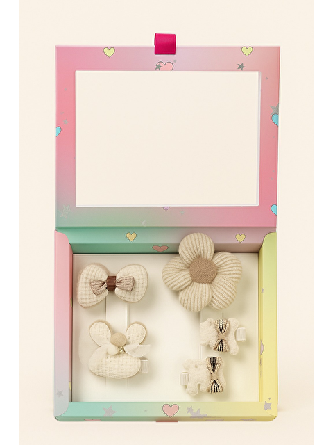 Katia And Bony Kız Çocuk 4'Lü Toka Seti Bej - S000475282-19928