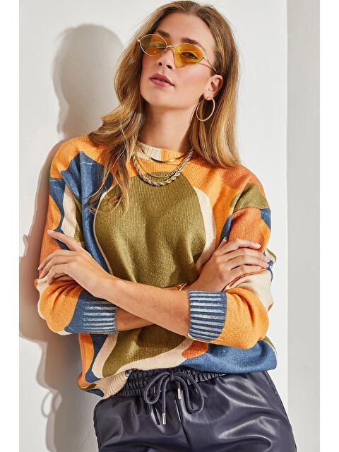 SHADE Kadın Parçalı Triko Kazak - S000126186-23173