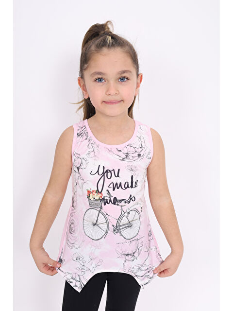 Toontoykids Kız Çocuk Bisiklet Baskılı Atlet