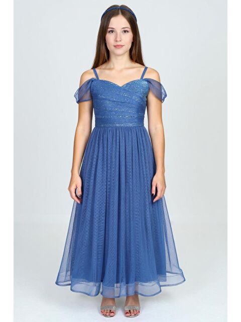 Mnk Baby & Kids Dilina Kız Çocuk Şifon Abiye M00747 - S000430130-23093