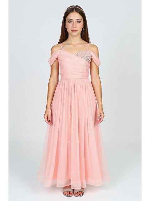 Mnk Baby & Kids Dilina Kız Çocuk Şifon Abiye M00747 - S000430130-24085