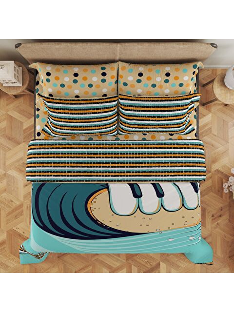 Evmila Baskılı,Desenli Çift Kişilik Nevresim Takımı (ÇARŞAFSIZ) 200x220 cm - S000244381-23173