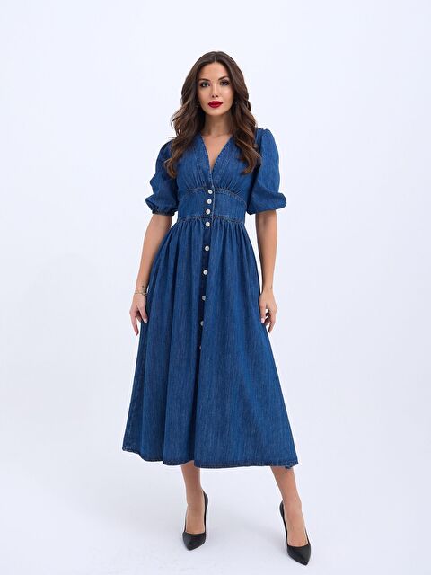 Jane's 7037 Jean ELBİSE-MAVİ - S000527700-17234