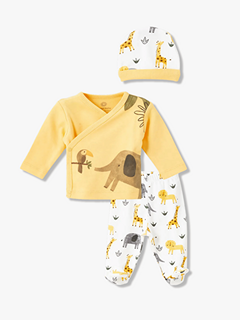 Luggi Baby Baskılı Erkek Bebek Hastane Çıkış Seti