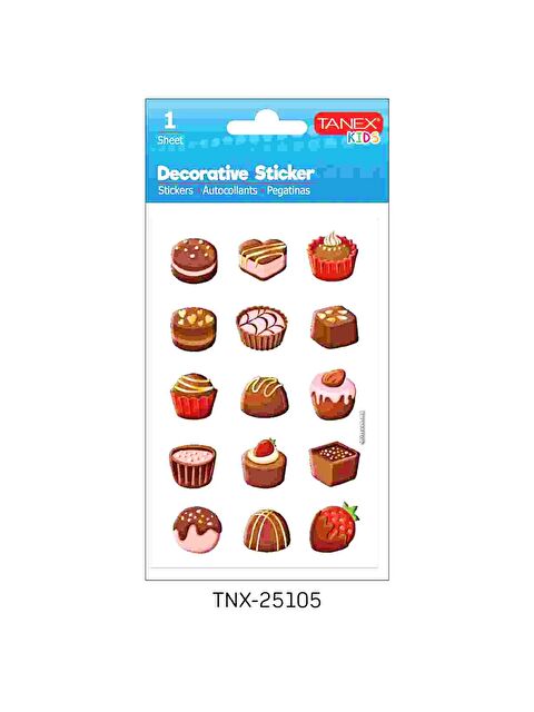 Tanex Kids Sticker Puffy Pasta Serisi 15 Parça (25105) - S000360329-23173