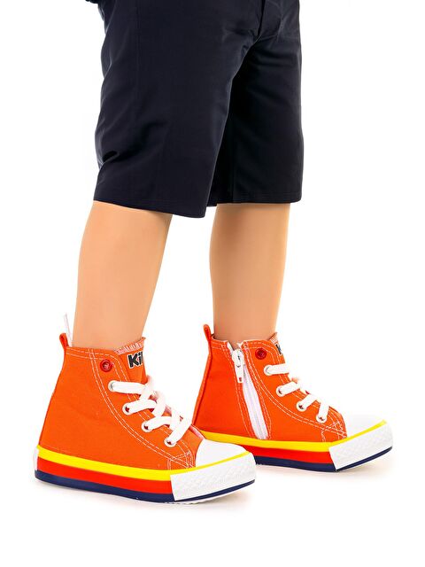 Kiko Kids Tinna Bağcıklı Erkek Bebek Boğazlı Keten Spor Ayakkabı - S000218665-20013