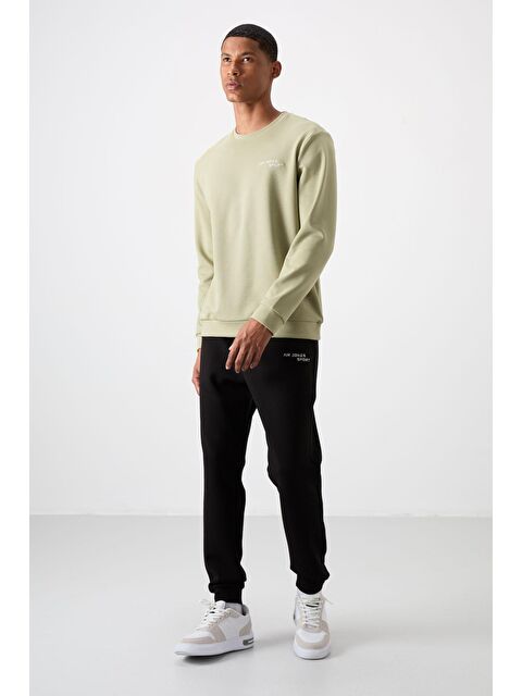 Air Jones Pamuklu Kalın Yumuşak Dokulu Comfort Fit Nakışlı Erkek Eşofman Takım - 85254 - S000191357-4067