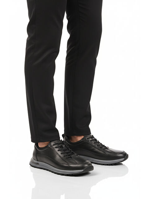 Walkway Siyah Hakiki Deri Erkek Sneaker 2036 M - S000469423-19351