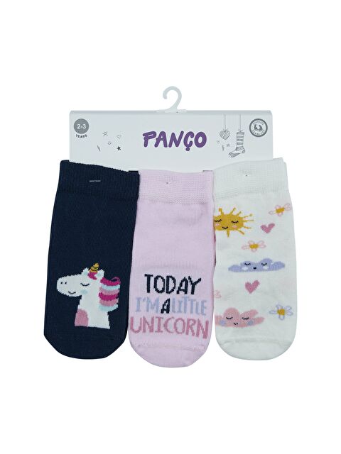 Panço Kız Çocuk 3'lü Soket Çorap Set - S000399910-23173