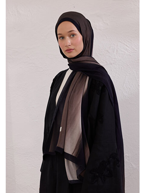 Fresh Scarfs Color Brush Desen Rami Şal Siyah - S000420266-19351