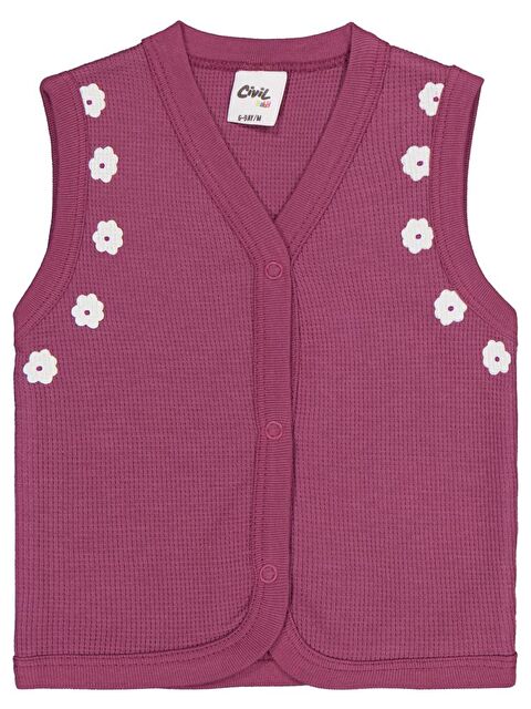 Civil Baby Çiçek 6-18 Ay Yelek - Pembe 6-9 Ay - S000483671-20028