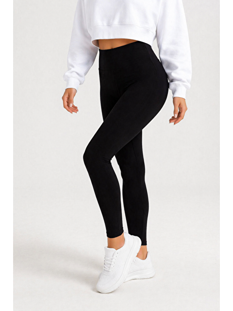 Formo Kadın Ekstra Yüksek Bel Dalgıç Kumaş Esnek Spor Rahat Günlük Tayt