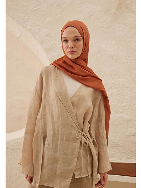 Fresh Scarfs Rami Viskon Şal Şeftalı - S000420268-17605