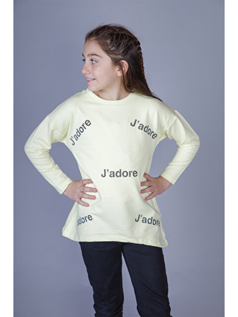 Toontoykids Kız Çocuk Jadore Baskılı Tişört