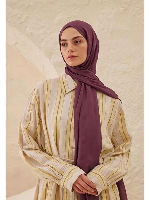 Fresh Scarfs Rami Viskon Şal Mürdüm - S000420268-20036