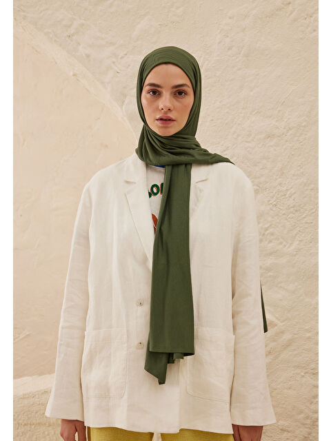 Fresh Scarfs Penye Şal Yosun - S000420272-1848