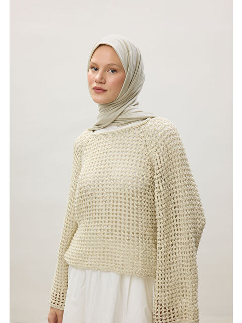 Fresh Scarfs Penye Şal Keten - S000420272-26429