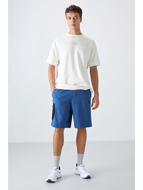 Tommylife Parlament Pamuklu Kalın Yumuşak Dokulu Comfort Fit Baskılı Erkek Şort - 81266 - S000156962-19393