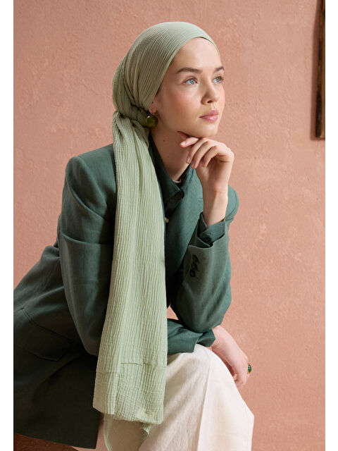 Fresh Scarfs Modal Krinkıl Şal Mint - S000420277-34927