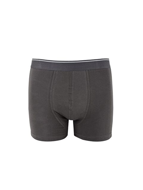 Kompedan Erkek Penye Elastanlı Pamuklu Boxer | Antrasit K11314 - S000233292-29666